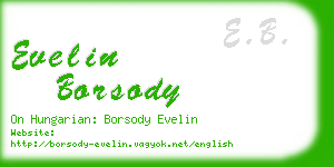 evelin borsody business card